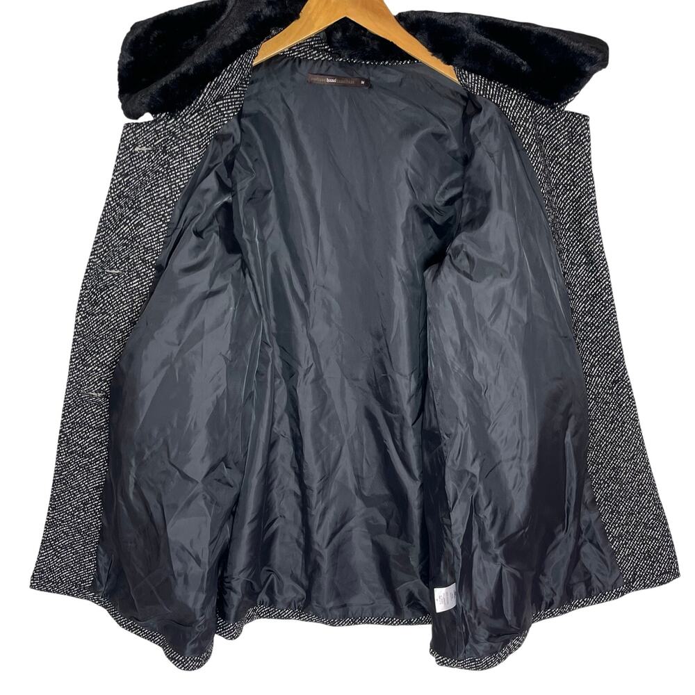 ANTHROPOLOGIE HAZEL Women’s Vintage Style Faux Fur Collar Pea Coat - Picture 6 of 6